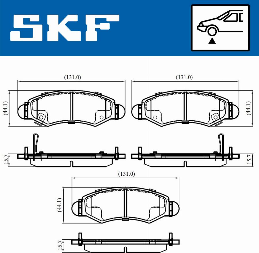 SKF VKBP 80500 A - Komplet Pločica, disk-kočnica www.molydon.hr