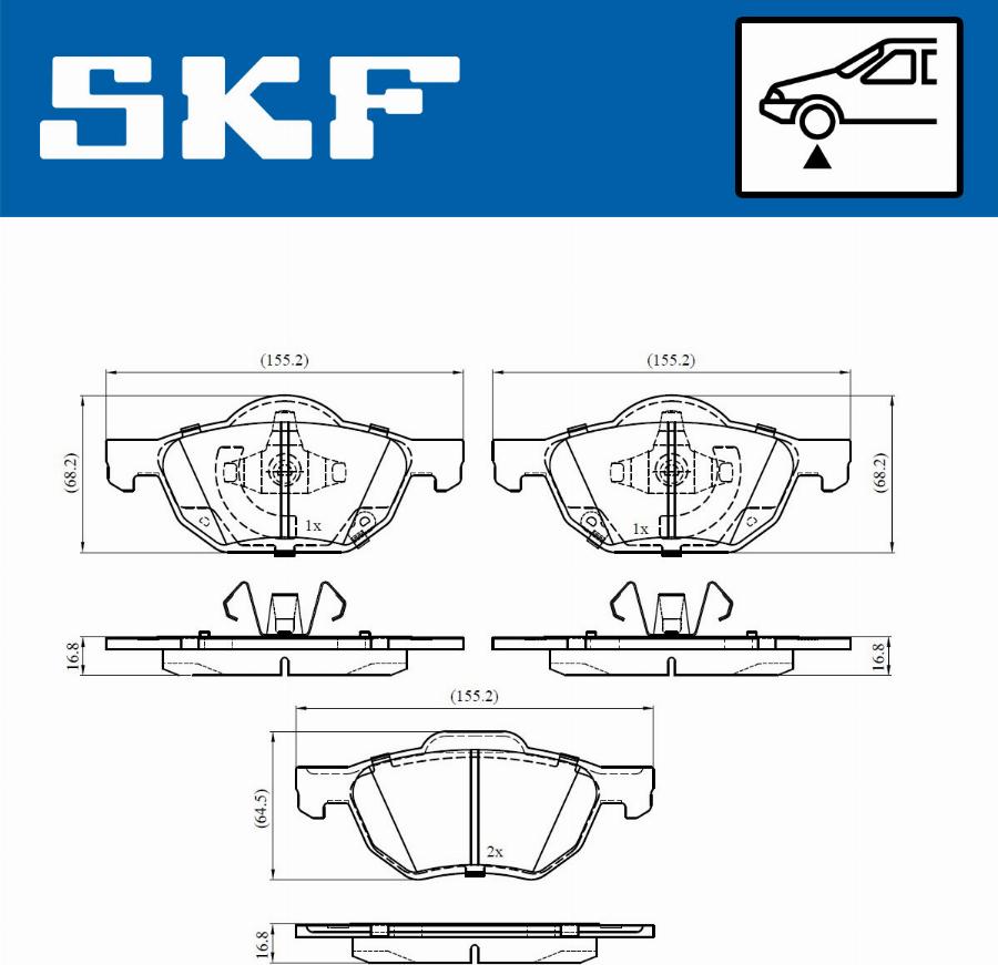 SKF VKBP 80518 A - Komplet Pločica, disk-kočnica www.molydon.hr