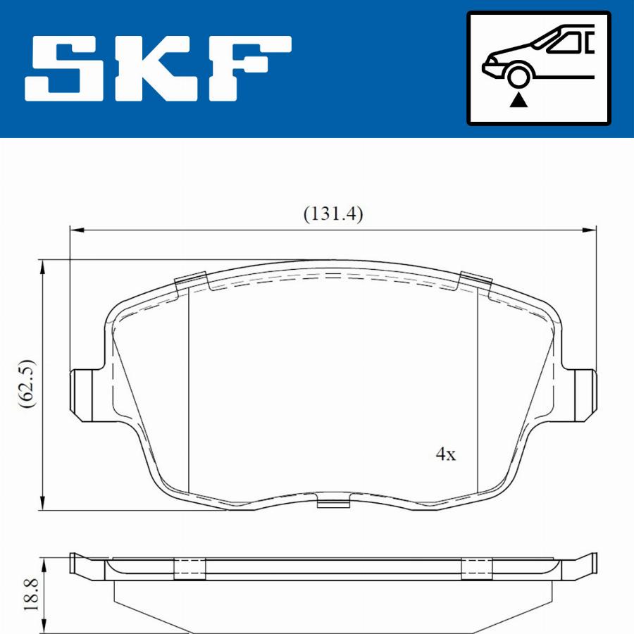 SKF VKBP 80517 - Komplet Pločica, disk-kočnica www.molydon.hr