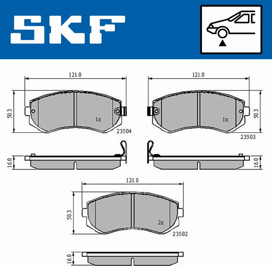 SKF VKBP 80535 A - Komplet Pločica, disk-kočnica www.molydon.hr