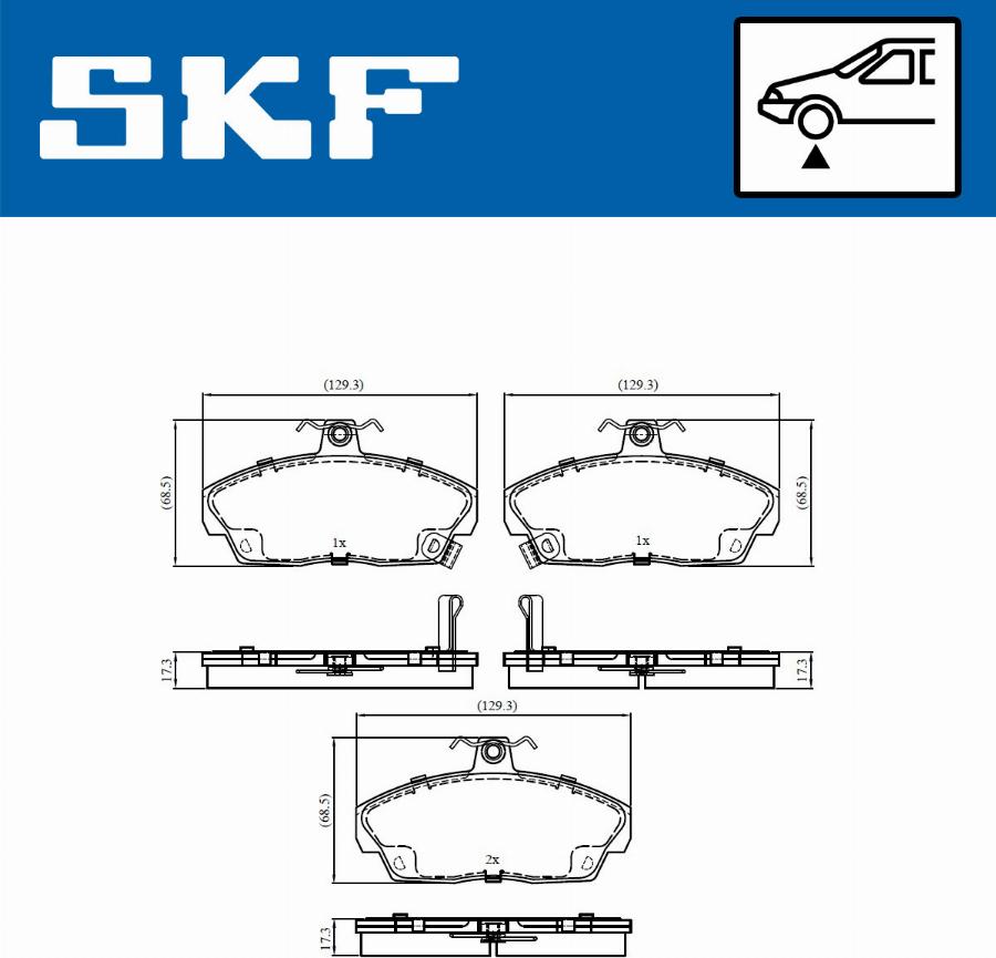 SKF VKBP 80577 A - Komplet Pločica, disk-kočnica www.molydon.hr