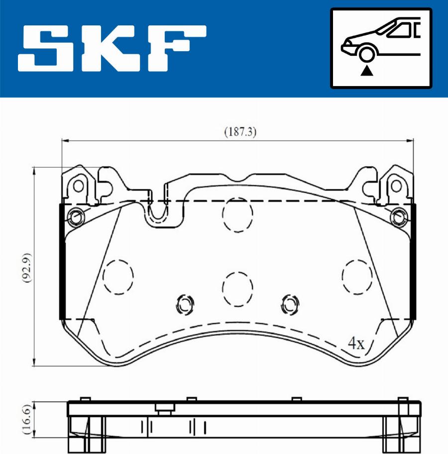 SKF VKBP 80643 E - Komplet Pločica, disk-kočnica www.molydon.hr