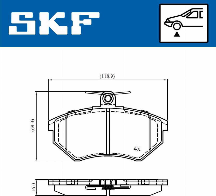 SKF VKBP 80668 - Komplet Pločica, disk-kočnica www.molydon.hr