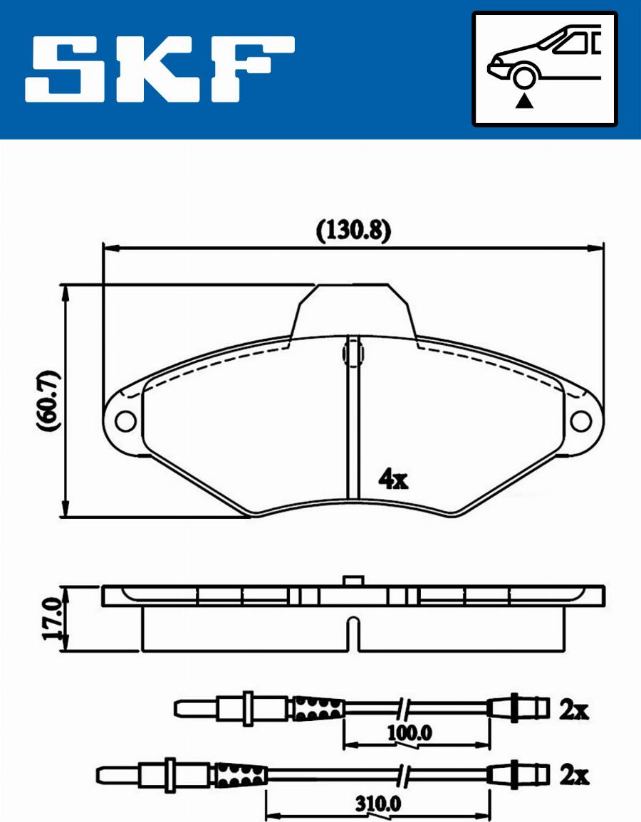 SKF VKBP 80601 E - Komplet Pločica, disk-kočnica www.molydon.hr