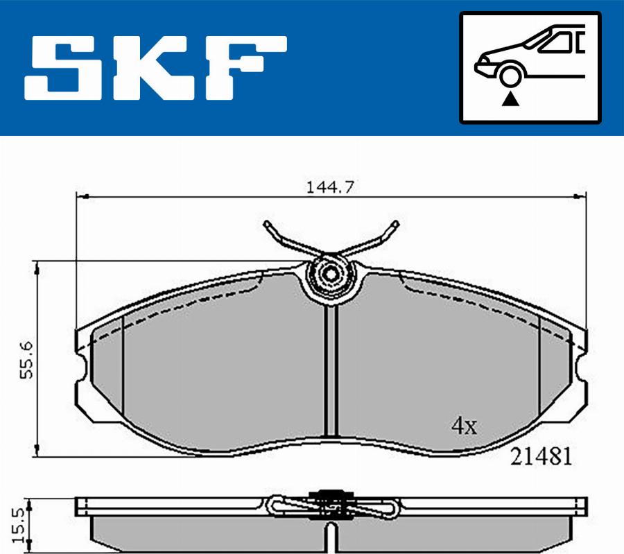 SKF VKBP 80603 - Komplet Pločica, disk-kočnica www.molydon.hr