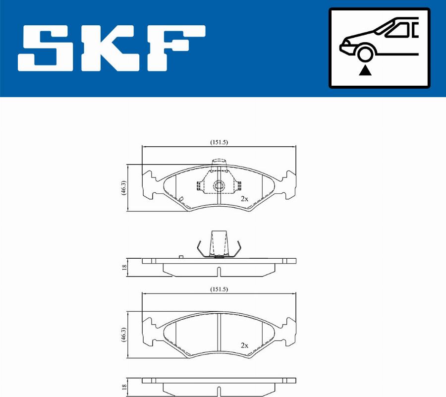 SKF VKBP 80602 - Komplet Pločica, disk-kočnica www.molydon.hr