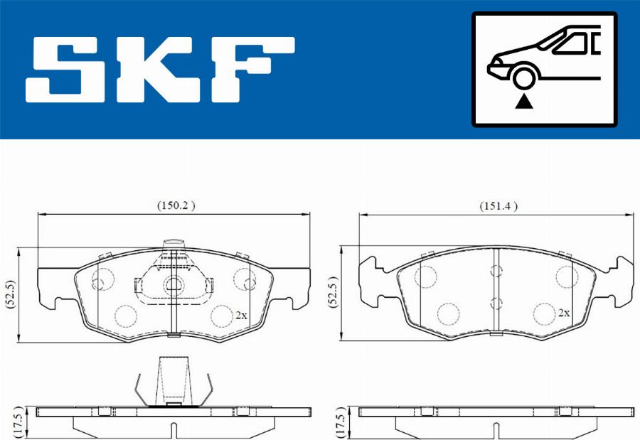 SKF VKBP 80618 - Komplet Pločica, disk-kočnica www.molydon.hr