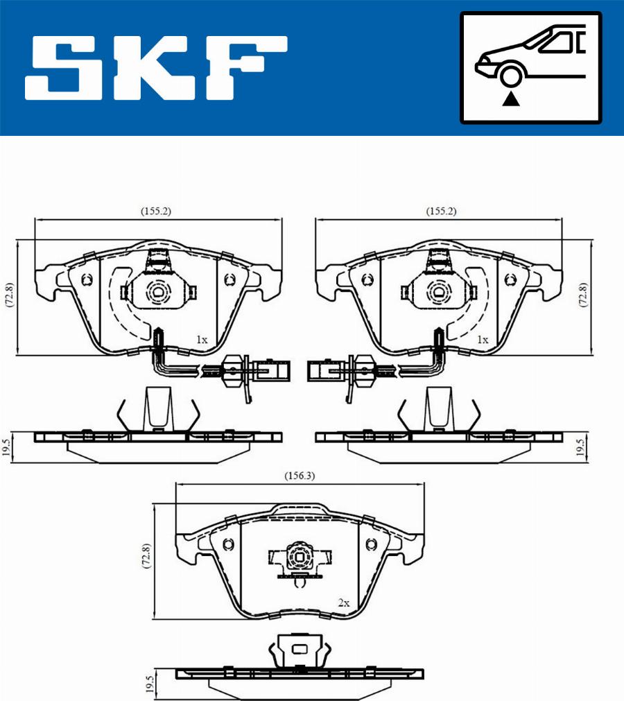 SKF VKBP 80617 E - Komplet Pločica, disk-kočnica www.molydon.hr