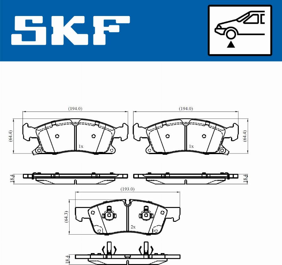 SKF VKBP 80639 A - Komplet Pločica, disk-kočnica www.molydon.hr