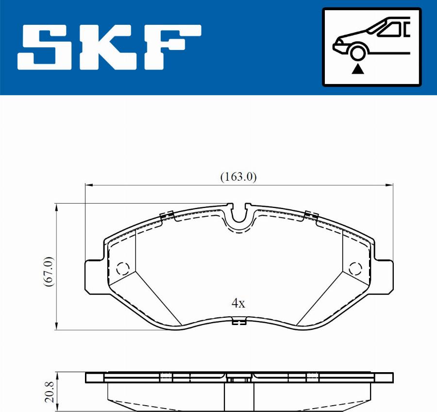 SKF VKBP 80633 E - Komplet Pločica, disk-kočnica www.molydon.hr