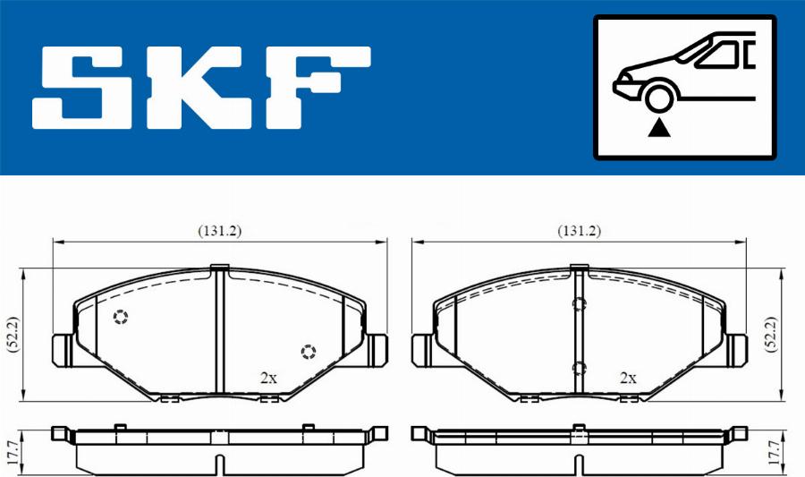 SKF VKBP 80628 - Komplet Pločica, disk-kočnica www.molydon.hr