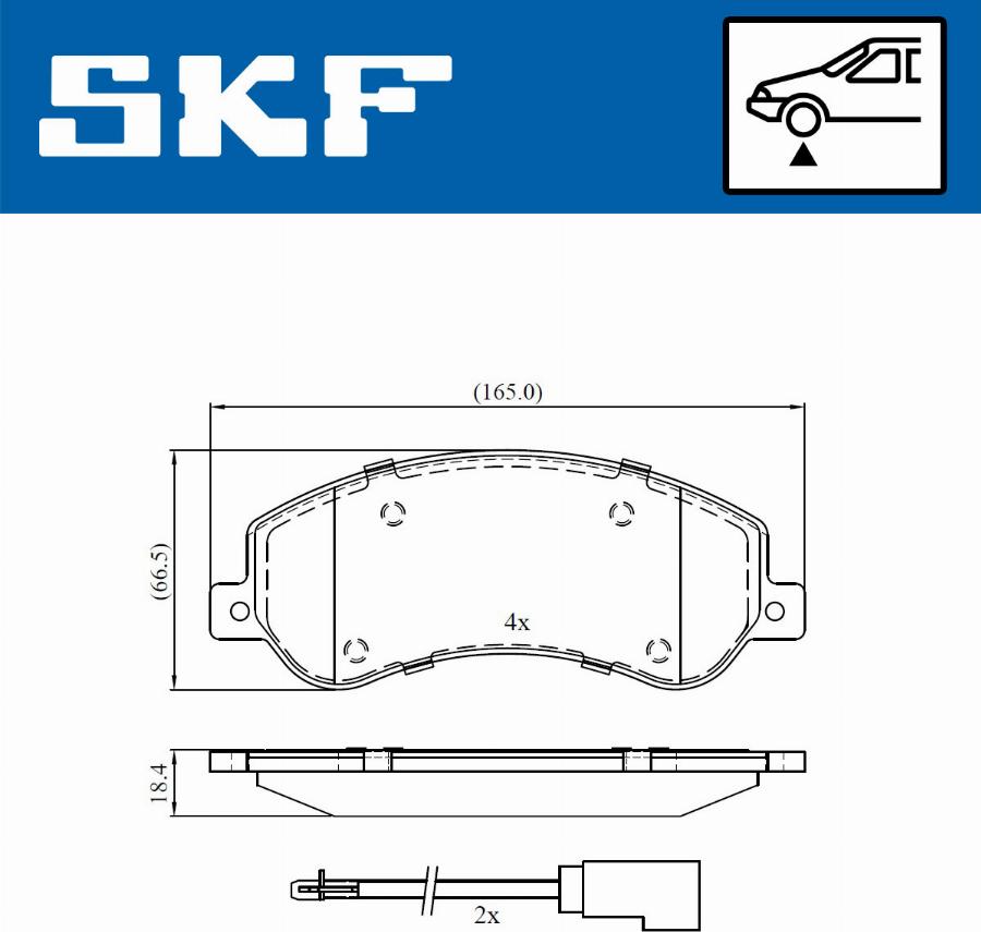 SKF VKBP 80091 E - Komplet Pločica, disk-kočnica www.molydon.hr