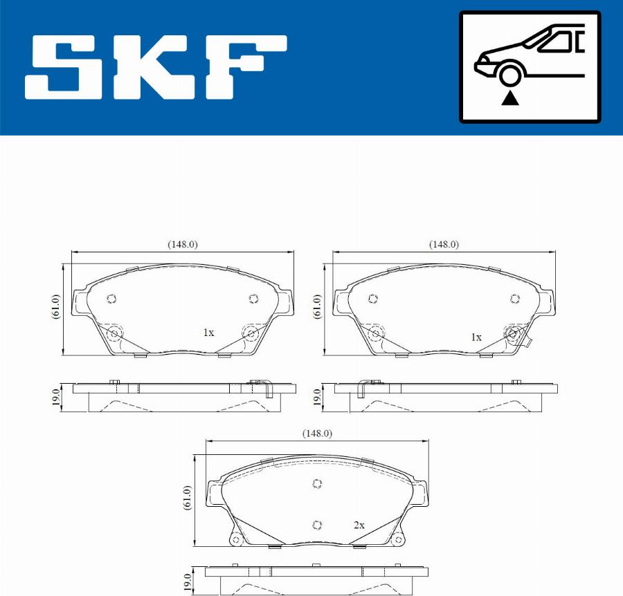 SKF VKBP 80057 A - Komplet Pločica, disk-kočnica www.molydon.hr