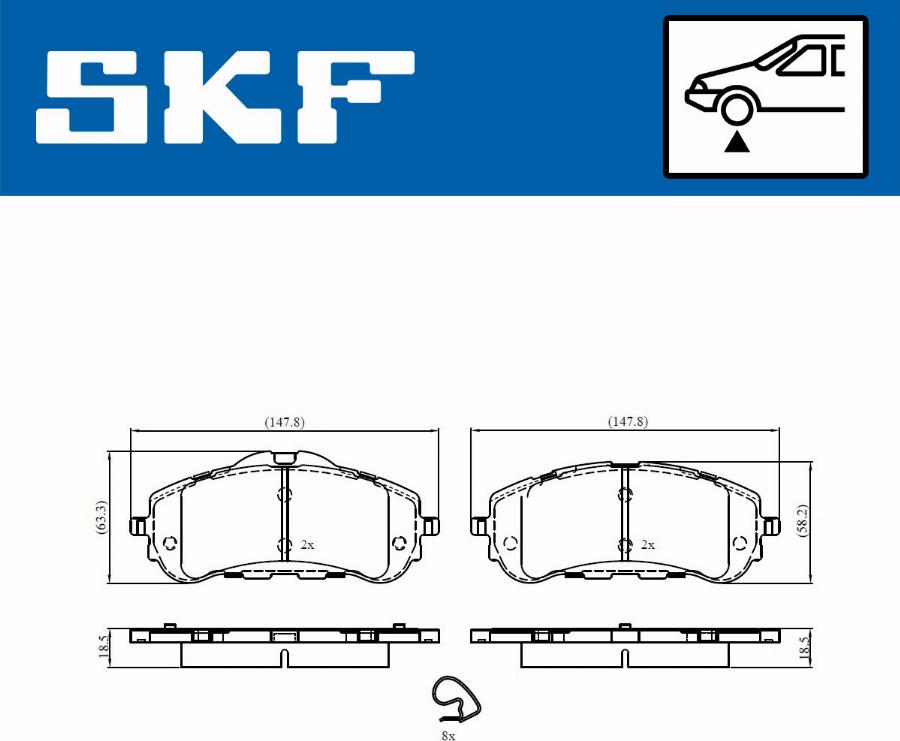 SKF VKBP 80067 - Komplet Pločica, disk-kočnica www.molydon.hr