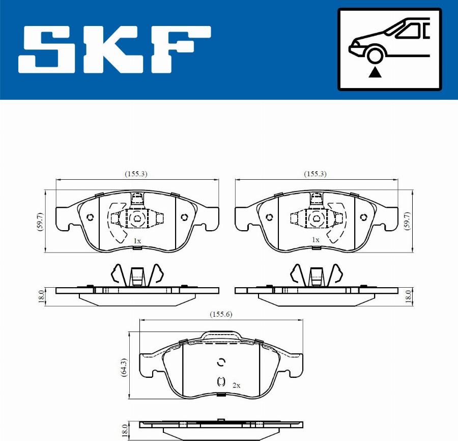 SKF VKBP 80015 - Komplet Pločica, disk-kočnica www.molydon.hr