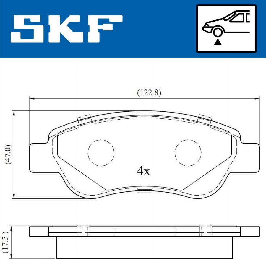 SKF VKBP 80037 - Komplet Pločica, disk-kočnica www.molydon.hr