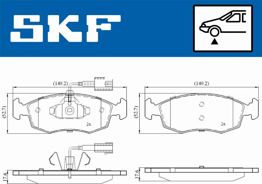 SKF VKBP 80146 E - Komplet Pločica, disk-kočnica www.molydon.hr