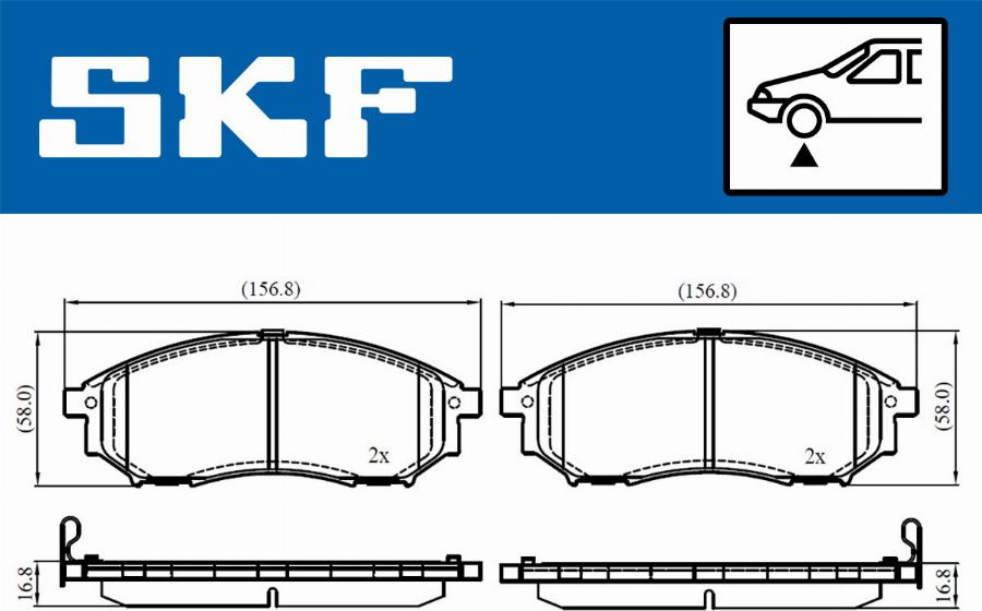 SKF VKBP 80166 A - Komplet Pločica, disk-kočnica www.molydon.hr