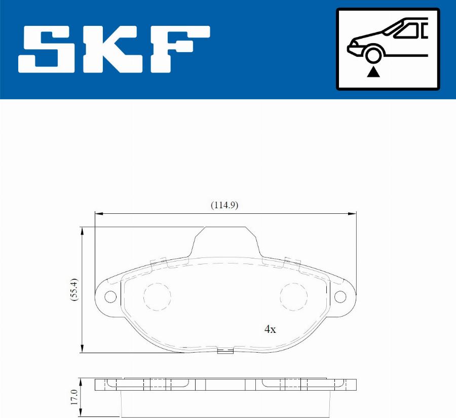 SKF VKBP 80162 E - Komplet Pločica, disk-kočnica www.molydon.hr