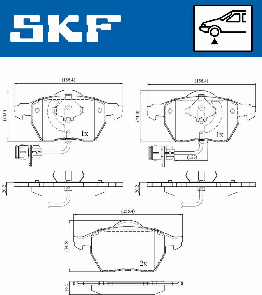 SKF VKBP 80113 E - Komplet Pločica, disk-kočnica www.molydon.hr