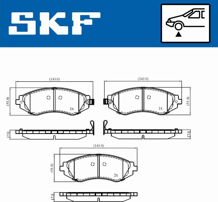 SKF VKBP 80865 A - Komplet Pločica, disk-kočnica www.molydon.hr