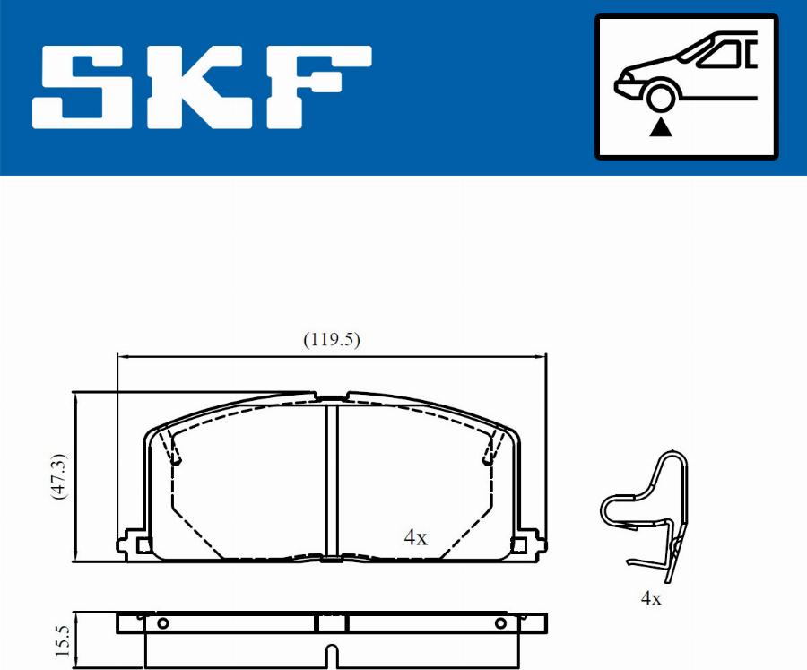 SKF VKBP 80818 A - Komplet Pločica, disk-kočnica www.molydon.hr