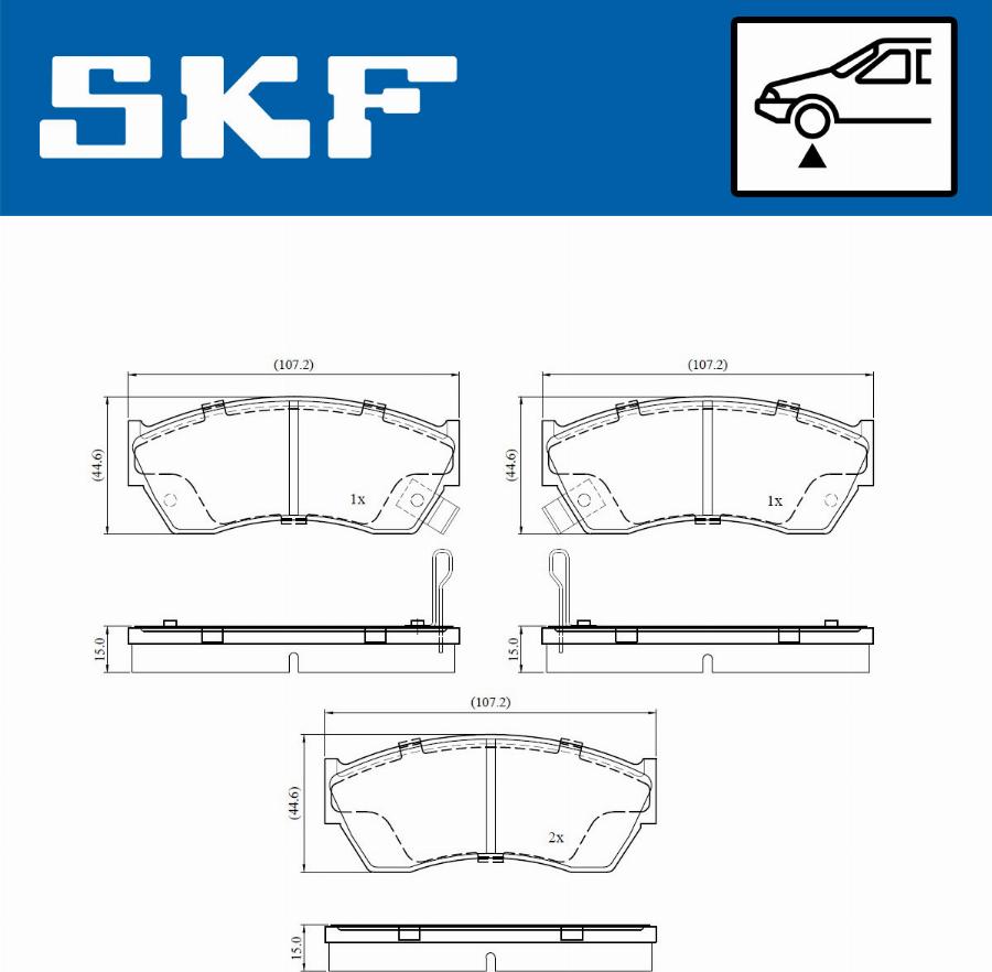 SKF VKBP 80882 A - Komplet Pločica, disk-kočnica www.molydon.hr