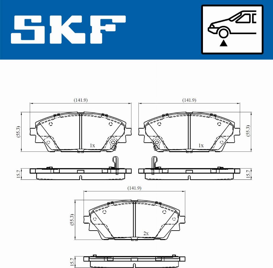 SKF VKBP 80341 A - Komplet Pločica, disk-kočnica www.molydon.hr