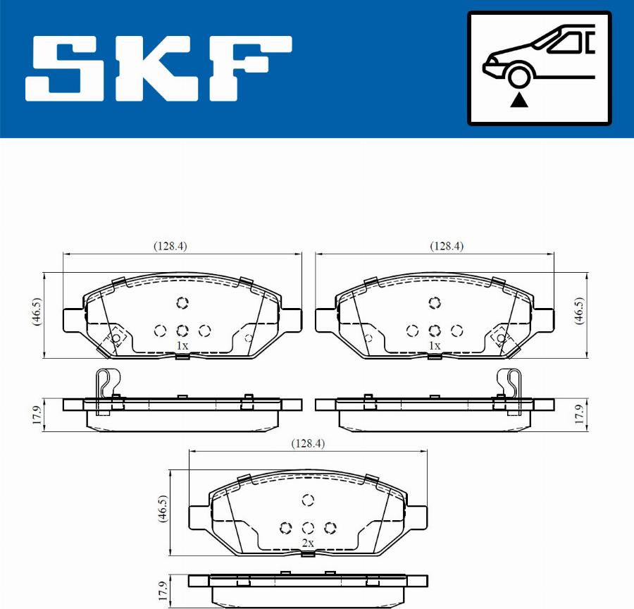 SKF VKBP 80367 A - Komplet Pločica, disk-kočnica www.molydon.hr