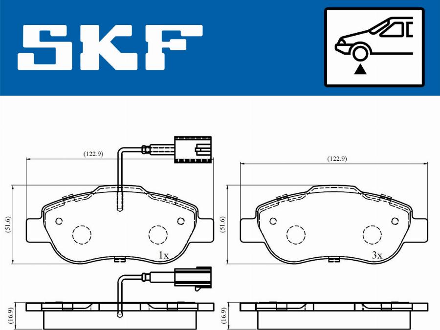 SKF VKBP 80313 E - Komplet Pločica, disk-kočnica www.molydon.hr