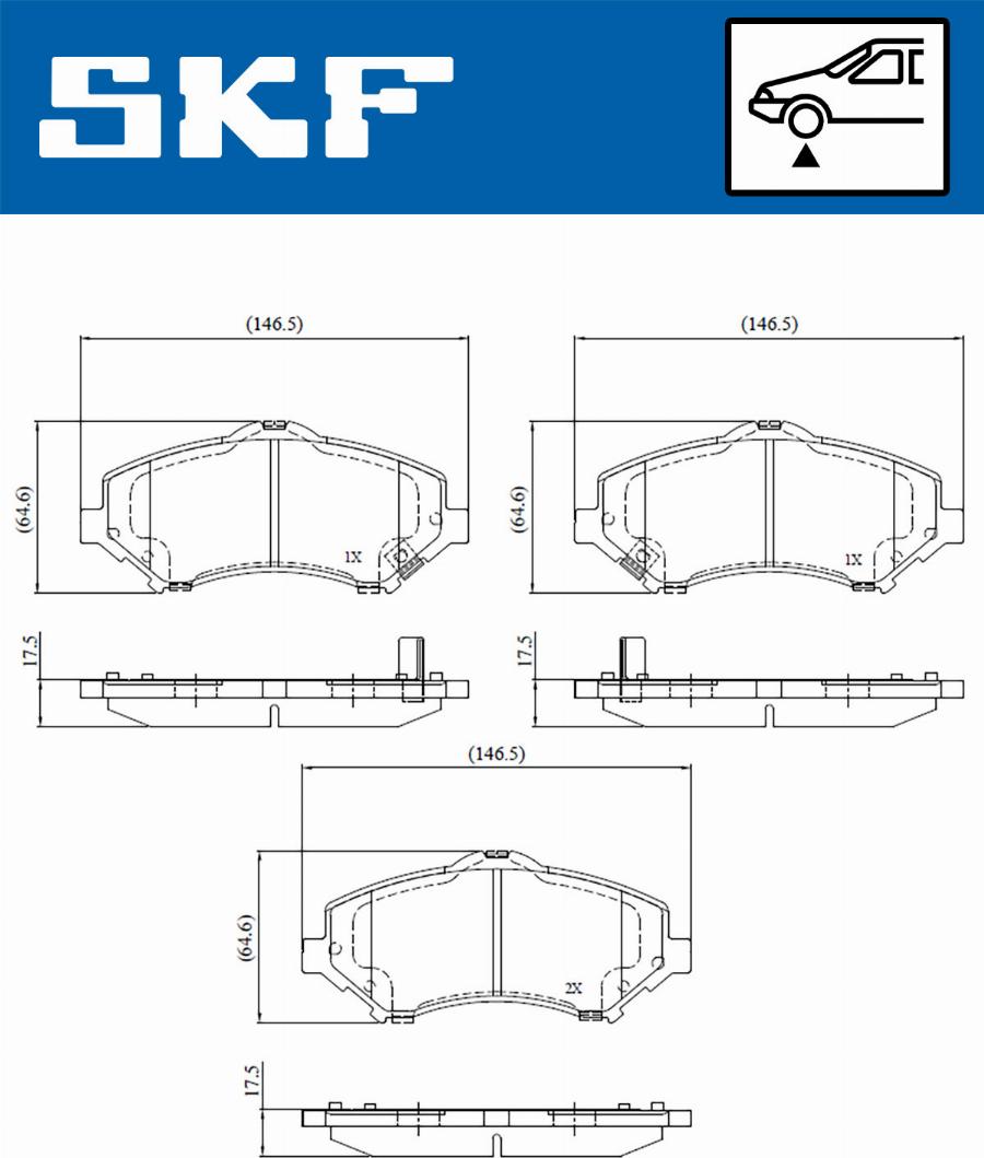 SKF VKBP 80334 A - Komplet Pločica, disk-kočnica www.molydon.hr