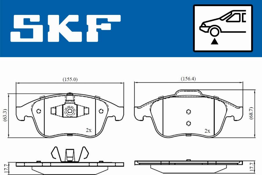 SKF VKBP 80336 - Komplet Pločica, disk-kočnica www.molydon.hr