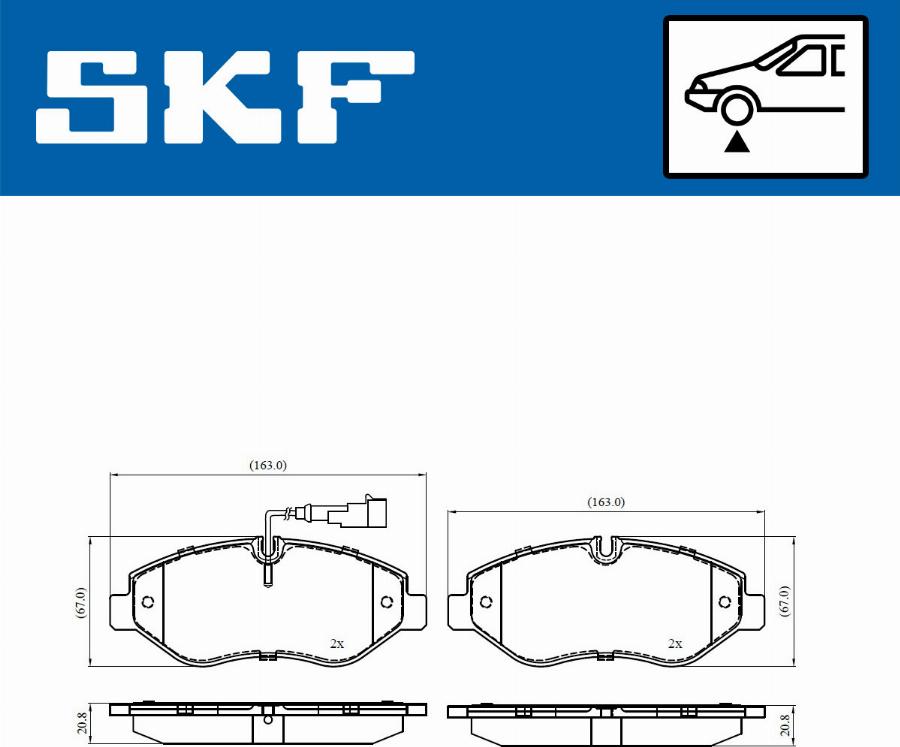 SKF VKBP 80333 E - Komplet Pločica, disk-kočnica www.molydon.hr