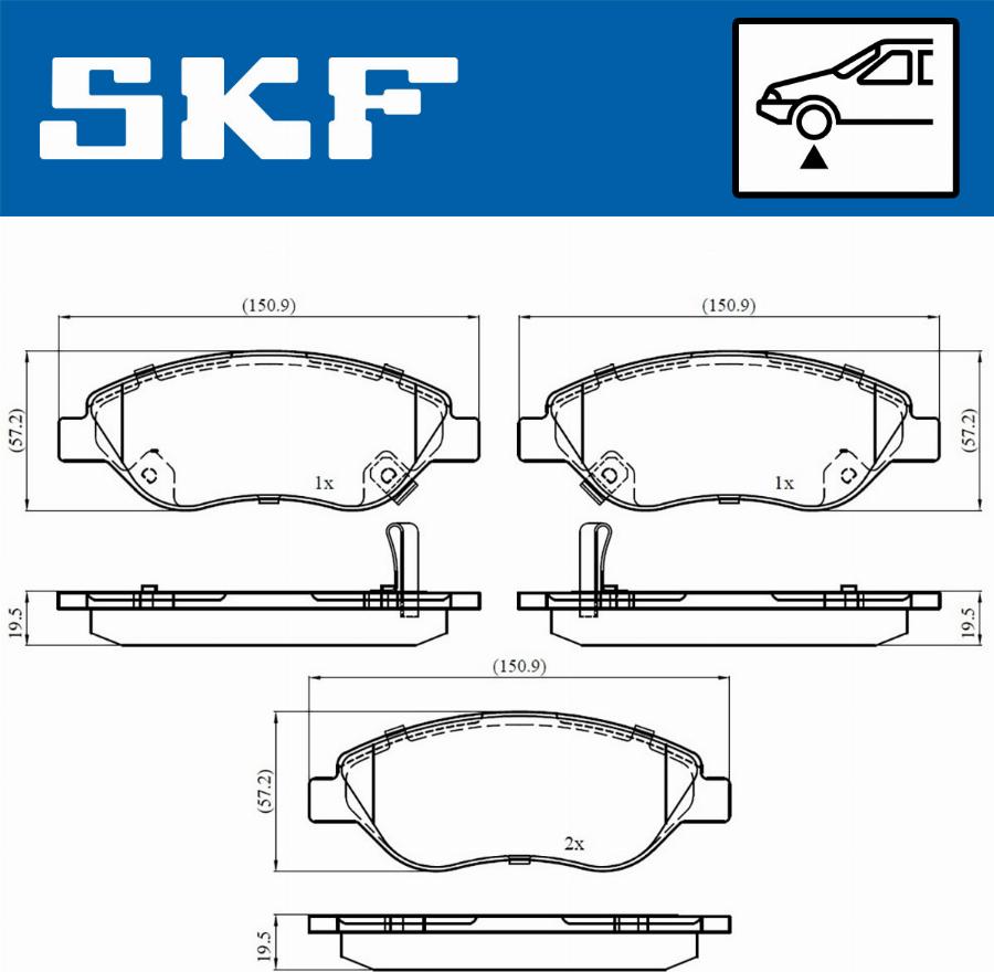 SKF VKBP 80322 A - Komplet Pločica, disk-kočnica www.molydon.hr