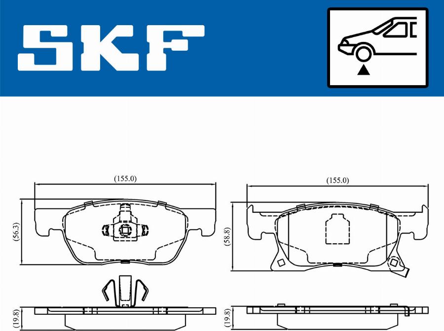 SKF VKBP 80291 A - Komplet Pločica, disk-kočnica www.molydon.hr