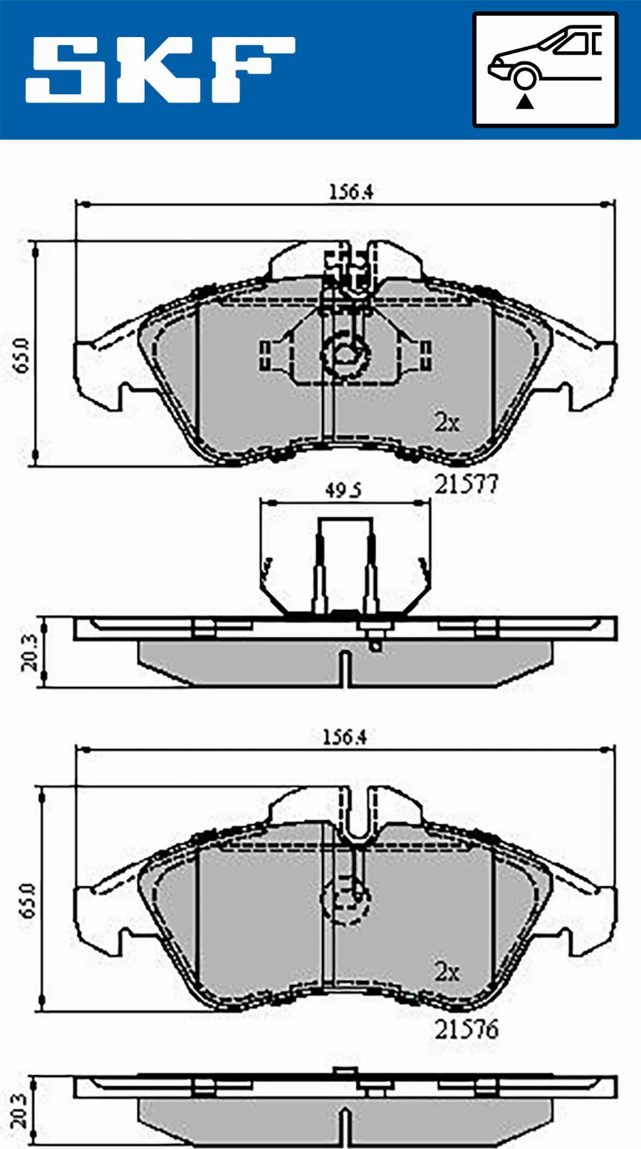 SKF VKBP 80254 - Komplet Pločica, disk-kočnica www.molydon.hr