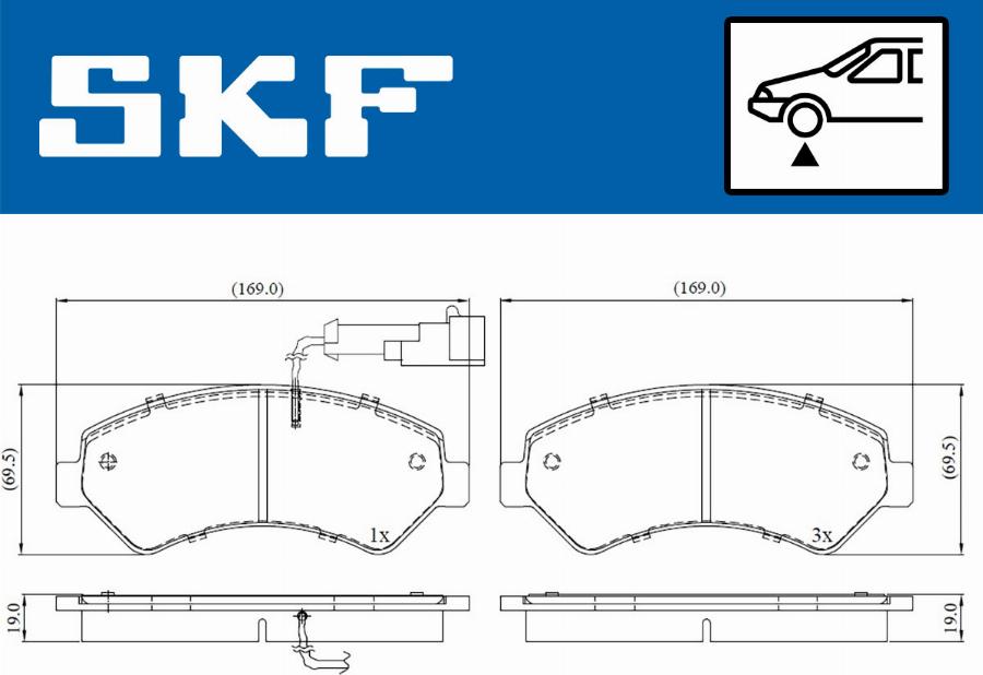 SKF VKBP 80210 E - Komplet Pločica, disk-kočnica www.molydon.hr