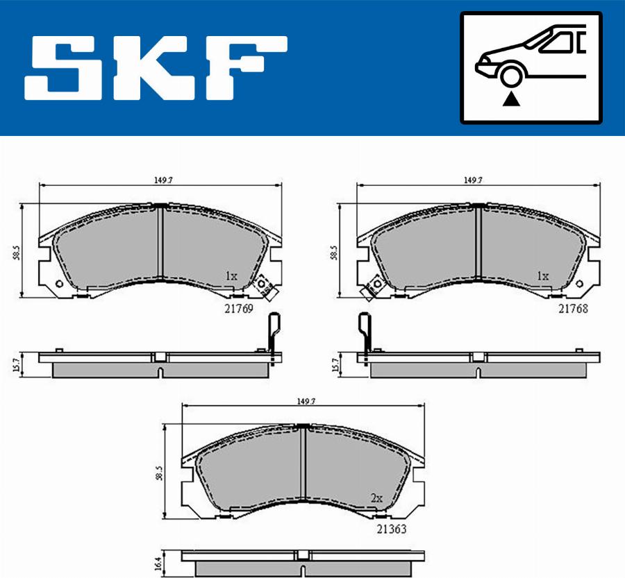 SKF VKBP 80230 A - Komplet Pločica, disk-kočnica www.molydon.hr