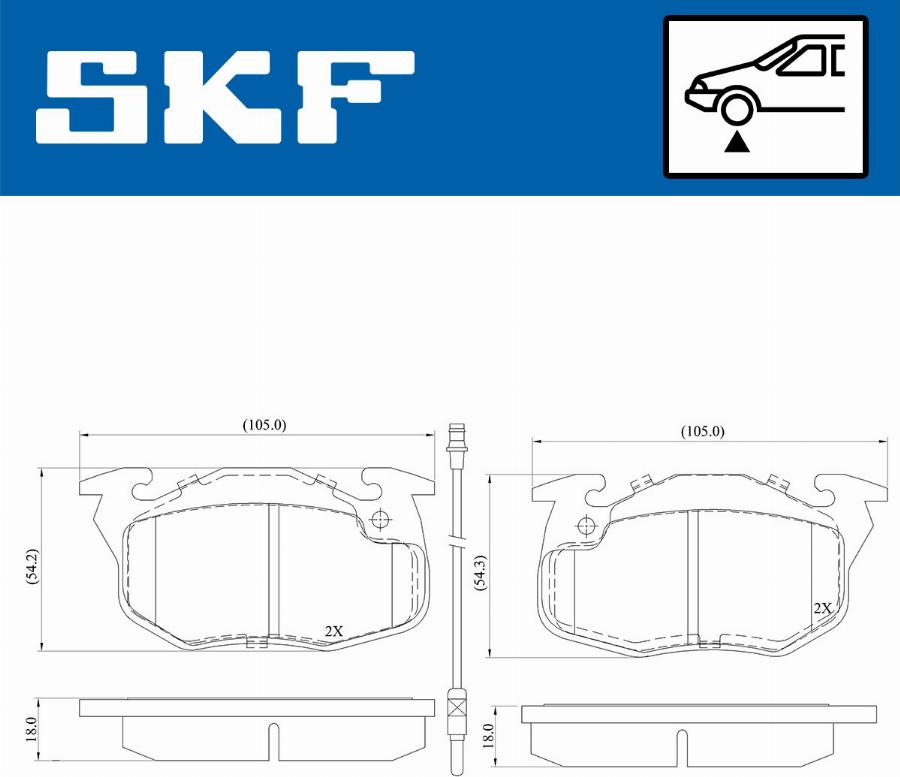 SKF VKBP 80238 E - Komplet Pločica, disk-kočnica www.molydon.hr