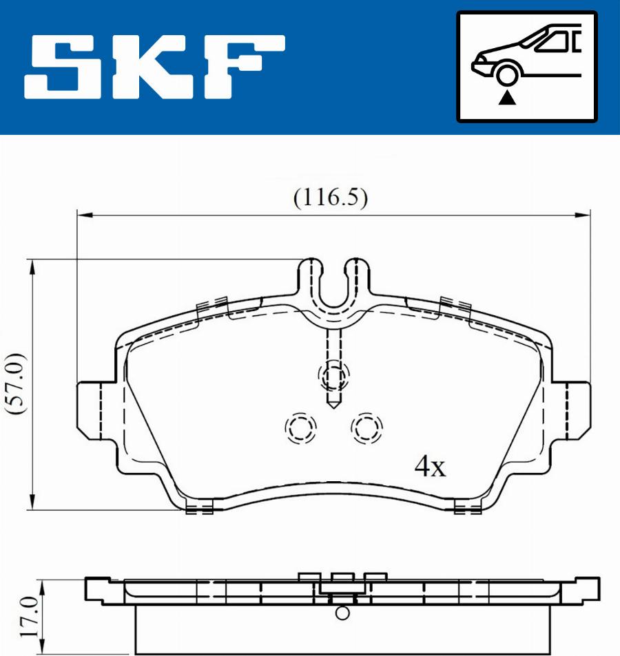 SKF VKBP 80220 - Komplet Pločica, disk-kočnica www.molydon.hr