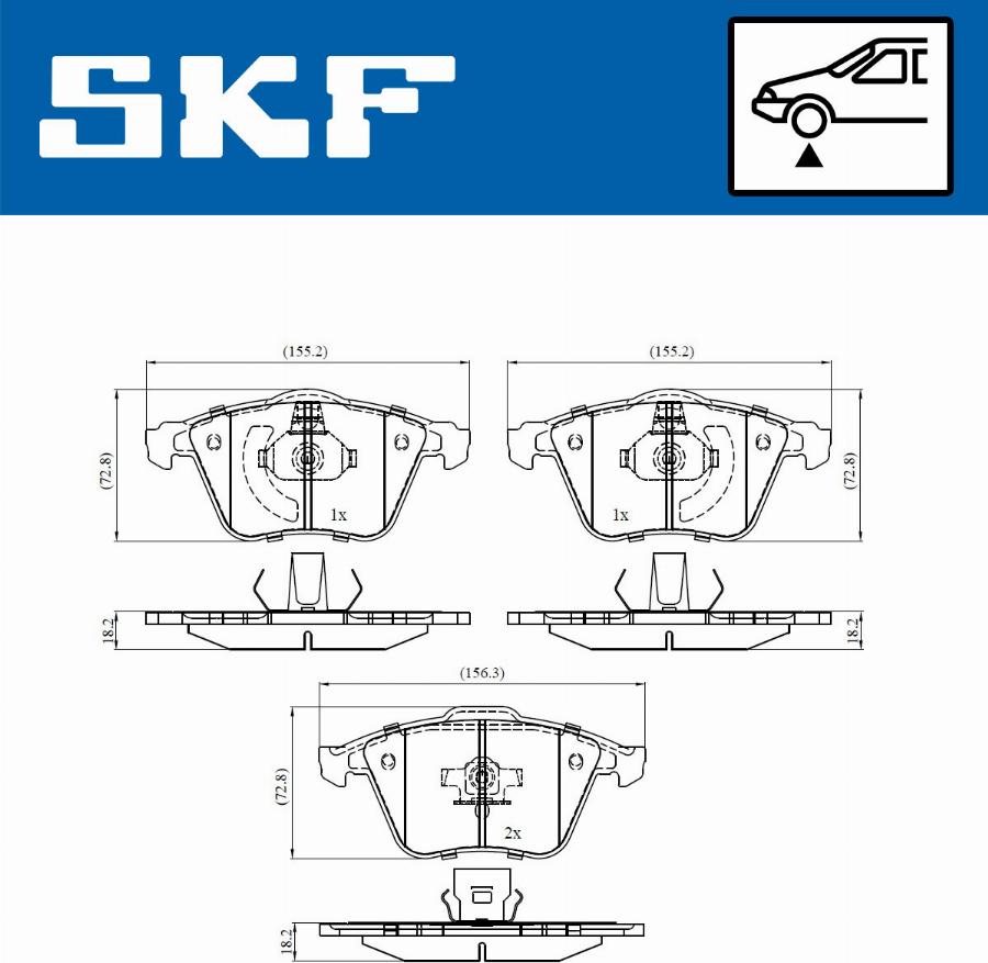 SKF VKBP 80272 - Komplet Pločica, disk-kočnica www.molydon.hr