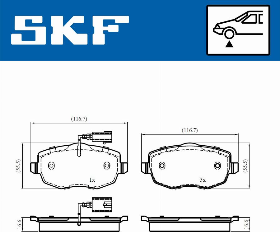 SKF VKBP 80756 E - Komplet Pločica, disk-kočnica www.molydon.hr