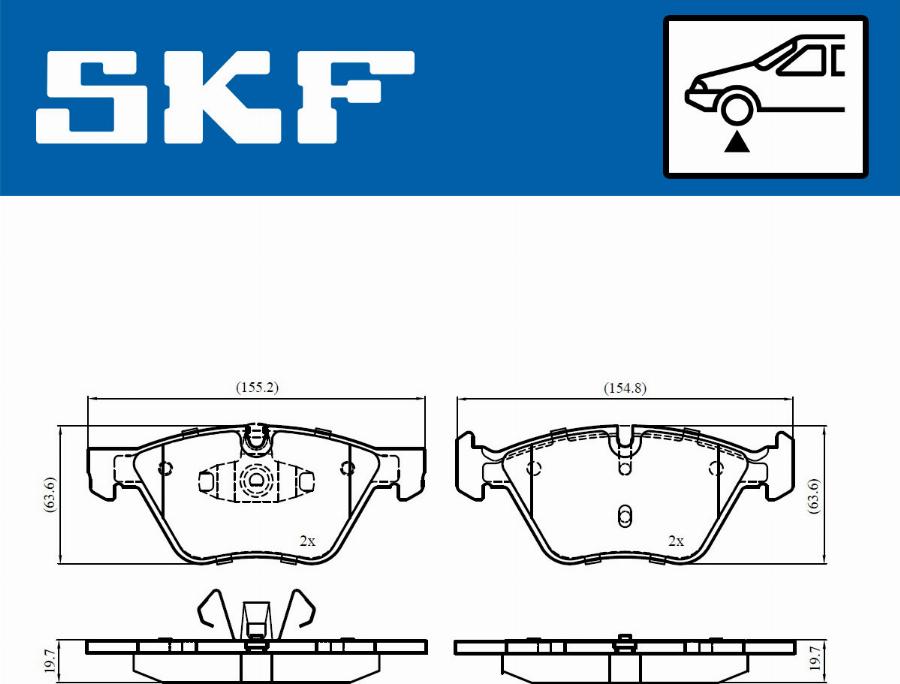 SKF VKBP 80702 - Komplet Pločica, disk-kočnica www.molydon.hr