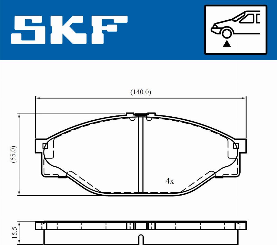 SKF VKBP 80716 - Komplet Pločica, disk-kočnica www.molydon.hr