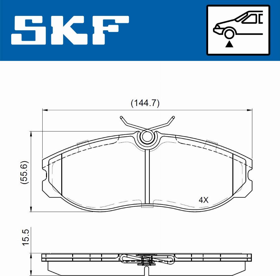 SKF VKBP 80717 - Komplet Pločica, disk-kočnica www.molydon.hr