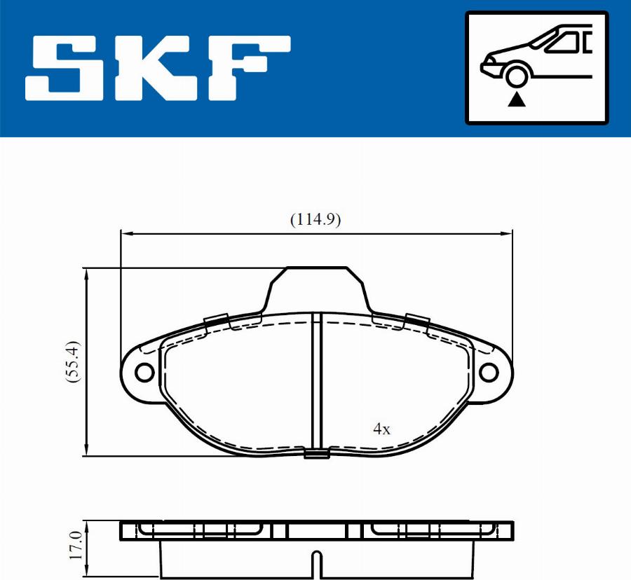 SKF VKBP 80720 - Komplet Pločica, disk-kočnica www.molydon.hr