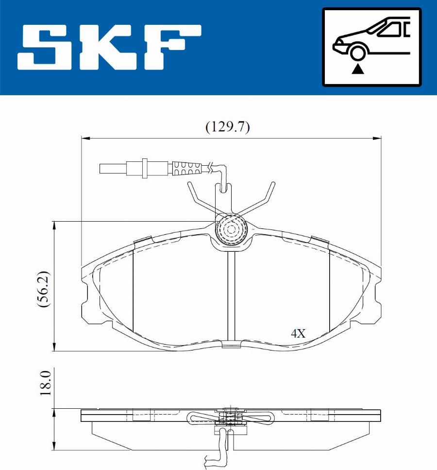 SKF VKBP 80770 E - Komplet Pločica, disk-kočnica www.molydon.hr