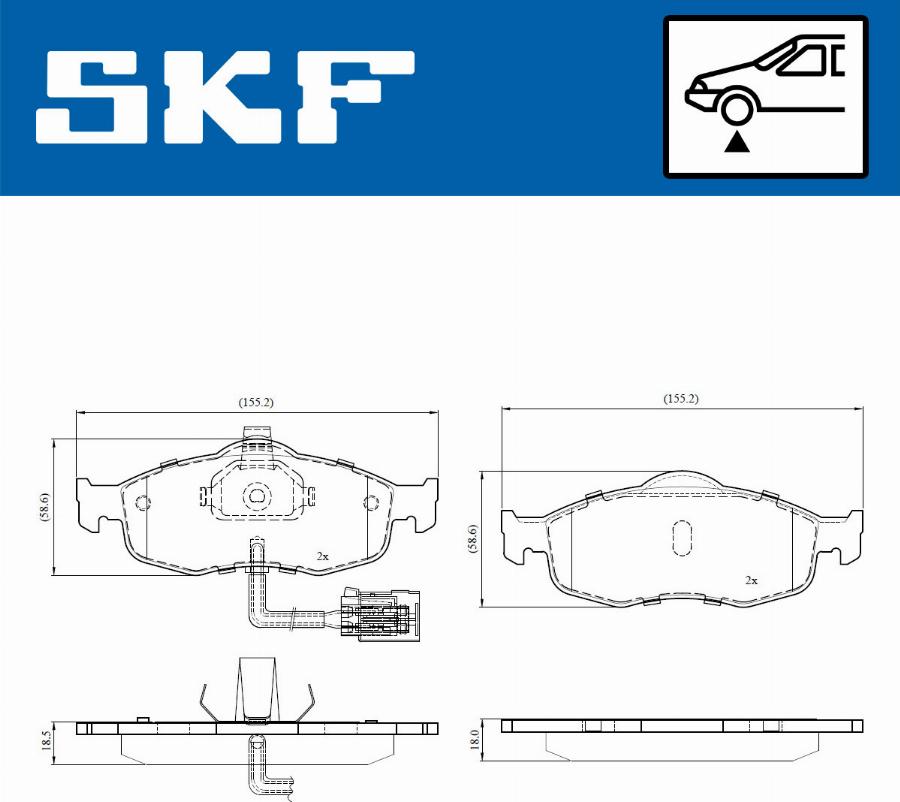 SKF VKBP 80778 E - Komplet Pločica, disk-kočnica www.molydon.hr