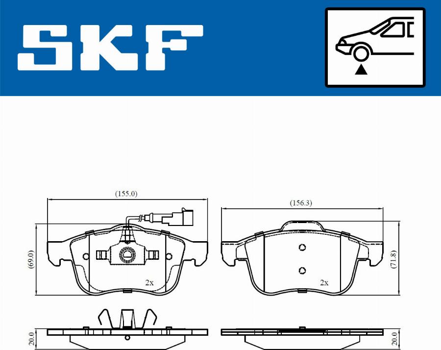 SKF VKBP 81043 E - Komplet Pločica, disk-kočnica www.molydon.hr