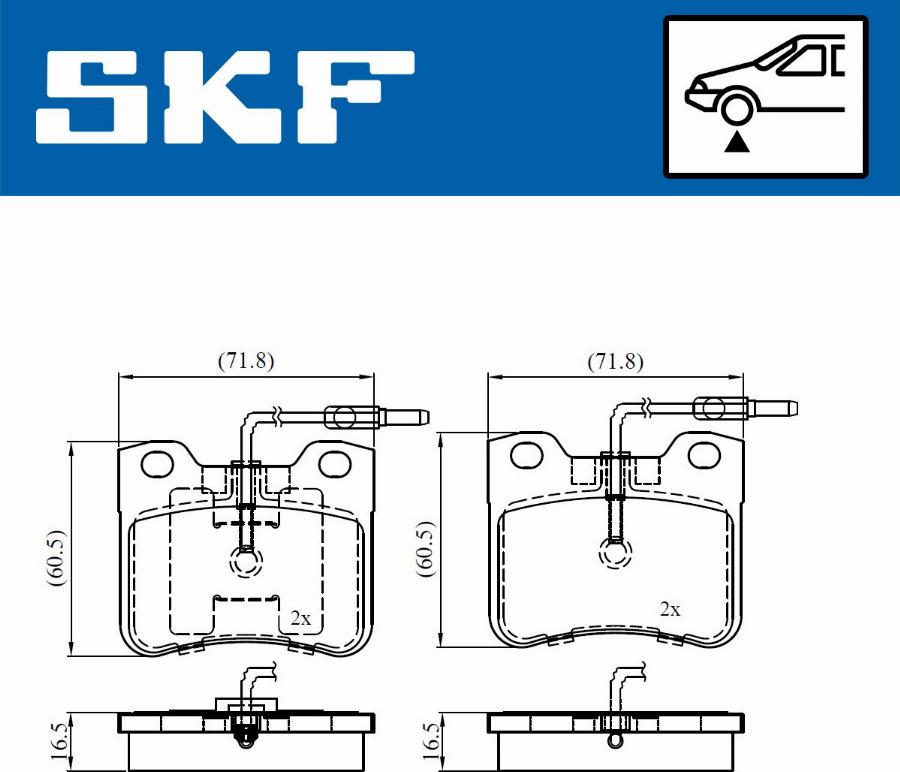 SKF VKBP 81054 E - Komplet Pločica, disk-kočnica www.molydon.hr